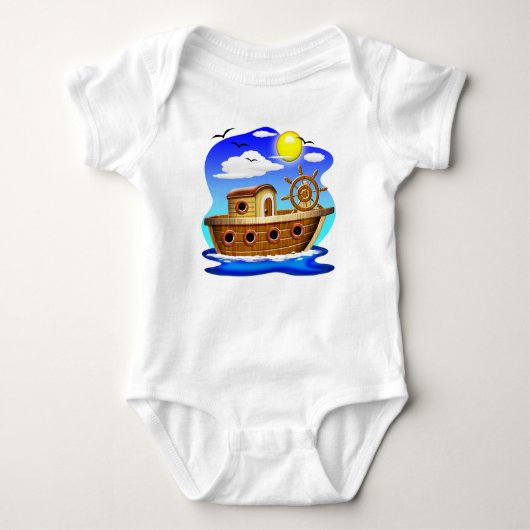 Visboot Cartoon  Romper (Voorkant)
