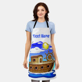 Visboot Cartoon Schort (Gedragen)