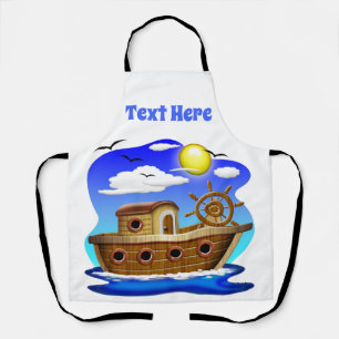 Visboot Cartoon Schort