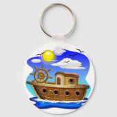 Visboot Cartoon Sleutelhanger (Voorkant)