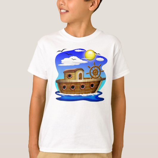 Visboot Cartoon T-shirt (Voorkant)