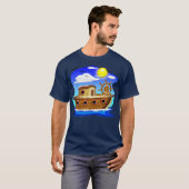Visboot Cartoon T-shirt (Voorkant volledig)