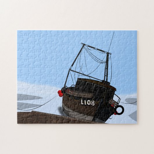 Visboot Legpuzzel (Horizontaal)