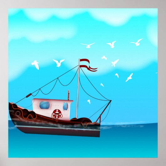 Visboot Poster (Voorkant)