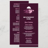 Visboot, Restaurant Slanke Menu (Voorkant / Achterkant)