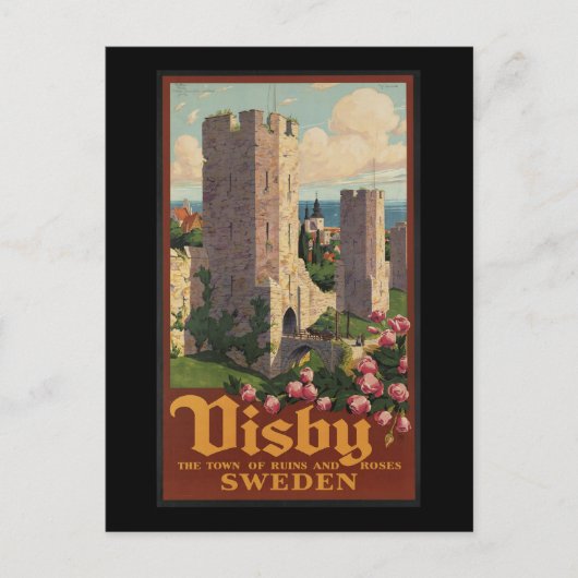 Visby Zweden Briefkaart (Voorkant)