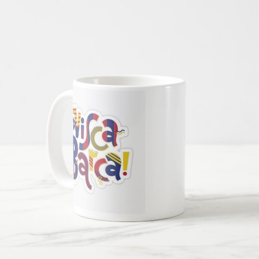 Visca Barça Coffee Mug FC Barcelona Fan Gift (Devant gauche)