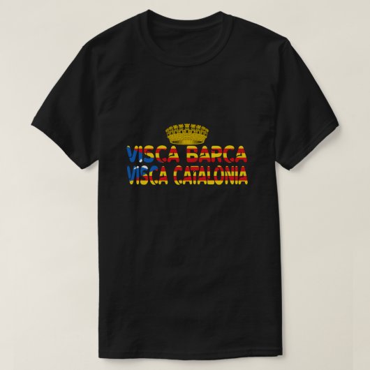 Visca Barca Visca Catalunya T-shirt (Design voorkant)