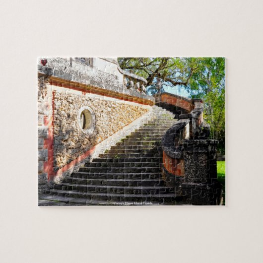 Viscaya Stairs Miami Floride Jigsaw Puzzle (Horizontal)