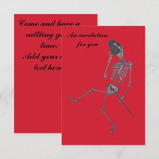 Viscount Ahorn B. Bone Rattler. Invitations (Devant / Derrière)