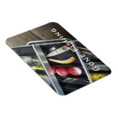 Visdoos "Gone Fishing" magneet (Rechterzijde)