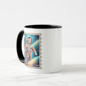 Visez L'Astronaute Lune Chat Mug (Devant gauche)