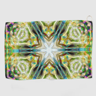 Visgloed zandige textuur kaleidoscoop verouderd gr golfhanddoek