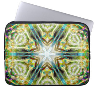 Visgloed zandige textuur kaleidoscoop verouderd gr laptop sleeve