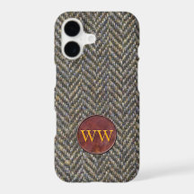 Visgraat Tweed en Leer Monogram