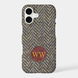 Visgraat Tweed en Leer Monogram