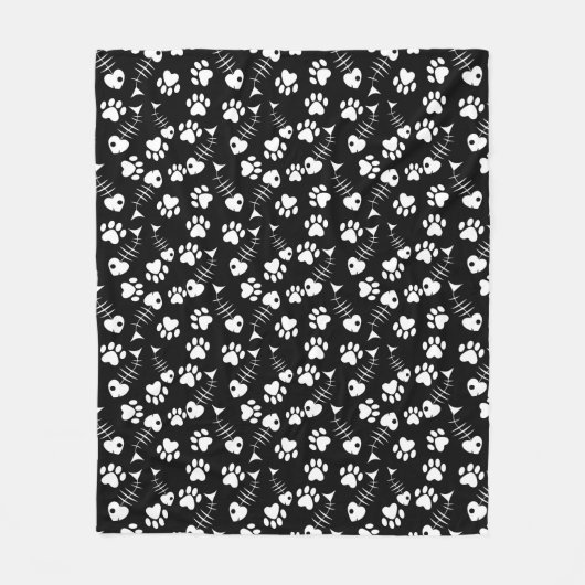 visgraatdruk fleece deken (Voorkant)