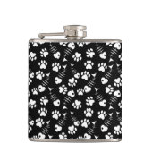 visgraatdruk heupfles (Voorkant)