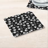 visgraatdruk vierkante kartonnen onderzetter (Schuin)