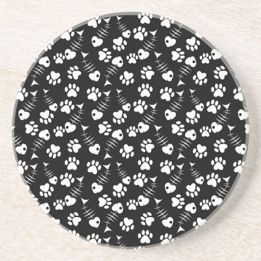 visgraatdruk zandsteen onderzetter (Voorkant)