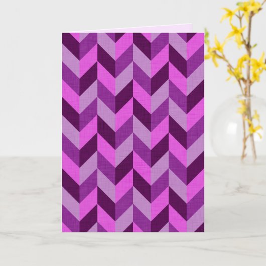 visgraatpatroon in paarse kaart (Gele Bloem)