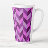 visgraatpatroon in paarse latte mok (Rechts)