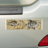 visgraffiti bumpersticker (Op auto)