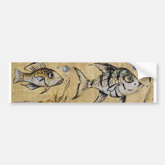 visgraffiti bumpersticker (Voorkant)