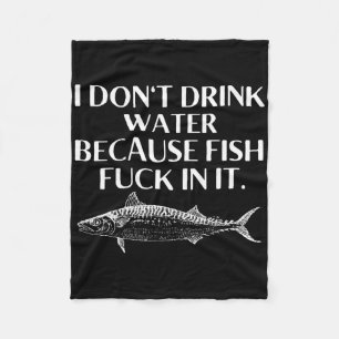 Visgrappen Ik Drink Geen Water Omdat Vissen Erin Z Fleece Deken