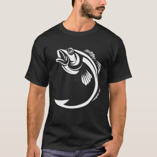 Vishaak Minimal Kunst Baarsvissen Liefhebber Visse T-shirt