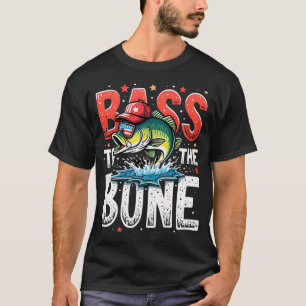 Vishengel Jachtgeweer Amerikaanse Vlag T-shirt