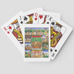Vishnu in het midden van zijn tien avatars, Jaipur Pokerkaarten