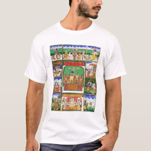 Vishnu in het midden van zijn tien avatars, Jaipur T-shirt