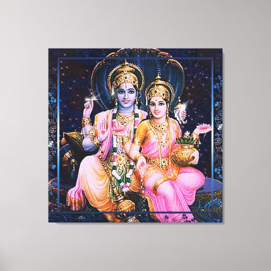 Vishnu & Lakshmi - Toile enrobée (Recto)