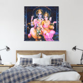 Vishnu & Lakshmi - Wrapped Canvas (Insitu (Slaapkamer))