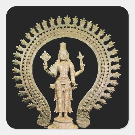 Vishnu, Late Chola Vierkante Sticker (Voorkant)