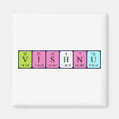 Vishnu nom de table périodique aimant (Devant)