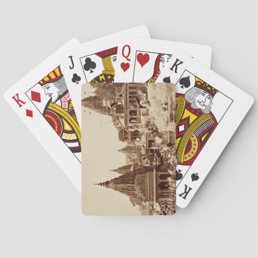 Vishnu Pud and Other Temples, Benares Pokerkaarten (Achterkant)