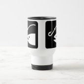 vishoofd en haak - zwart en wit reisbeker (Center)