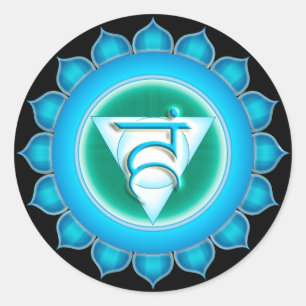 Vishuddha of Throat the 5th Chakra Ronde Sticker