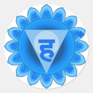 Vishuddha The Throat Chakra Ronde Sticker