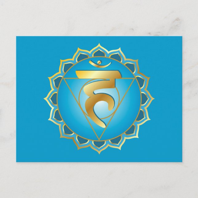 vishuddhi ou chakra de gorge Carte postale (Devant)