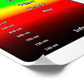 Visible Light Spectrum and RGB Color Wheel Poster (Coin)