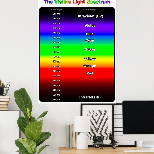 Visible Light Spectrum Poster (Thuiskantoor)