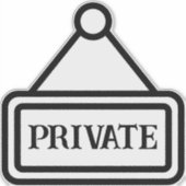 Visible Private Indicator Sticker (Voorkant)
