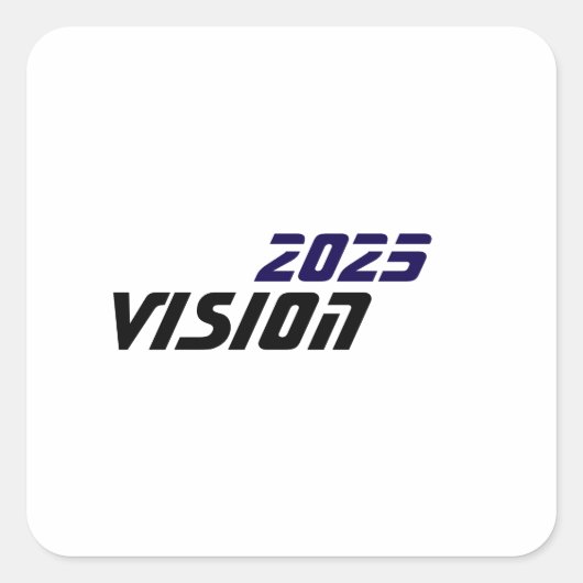 Visie 2025 vierkante sticker (Voorkant)