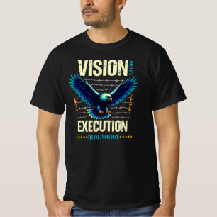 Visie Gedreven Uitvoering Inspirerende Adelaar Gra T-shirt
