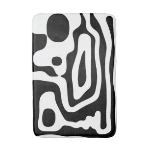 Visie Grip: Abstract Zwart & Wit Badmat