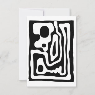 Visie Grip: Abstract Zwart & Wit Kaart