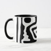 Visie Grip: Abstract Zwart & Wit Mok (Links)